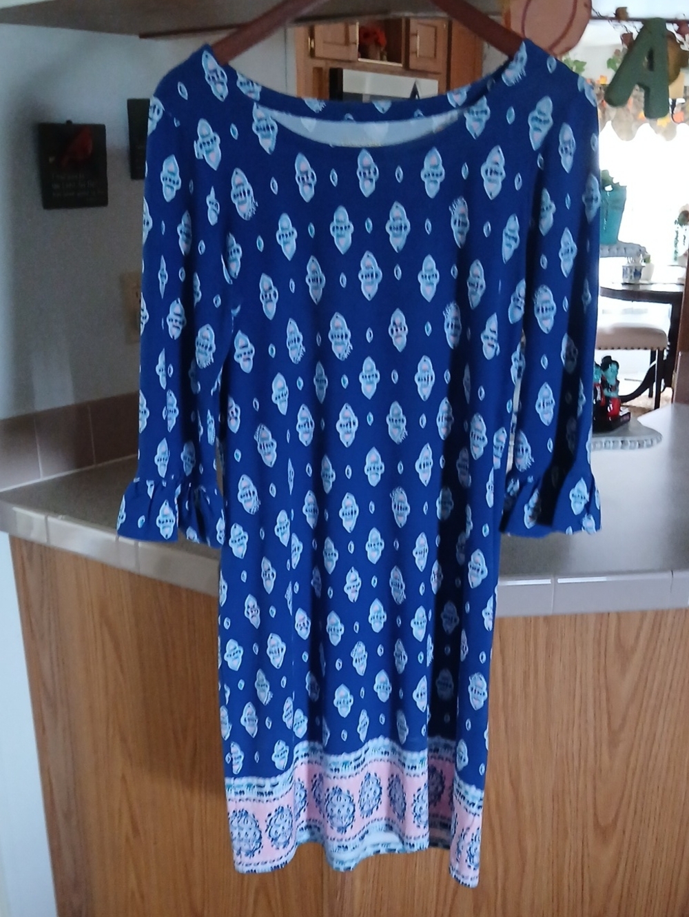 Lilly Pulitzer Blue Dress with Pink and White Accents